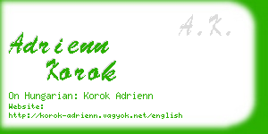 adrienn korok business card